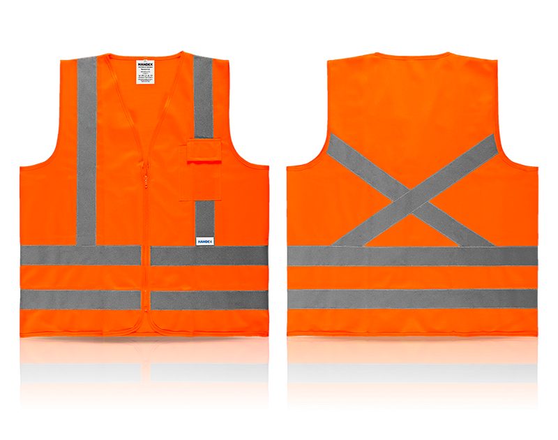 COLETE DE SEGURANÇA REFLETIVO HANDEX - 01 BOLSO LARANJA