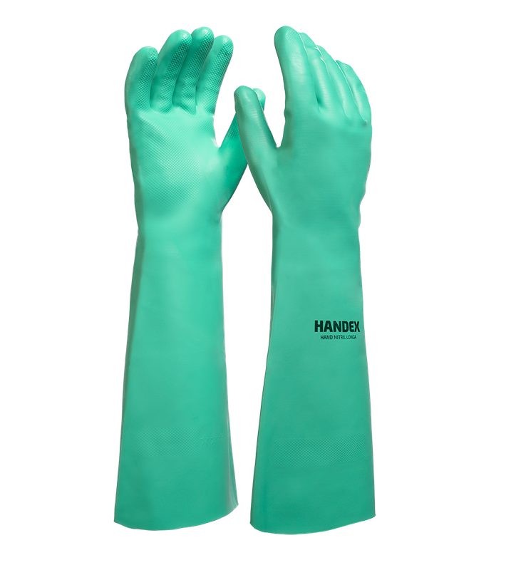 LUVA HANDEX HAND NITRIL LONGA VERDE CA: 48.702