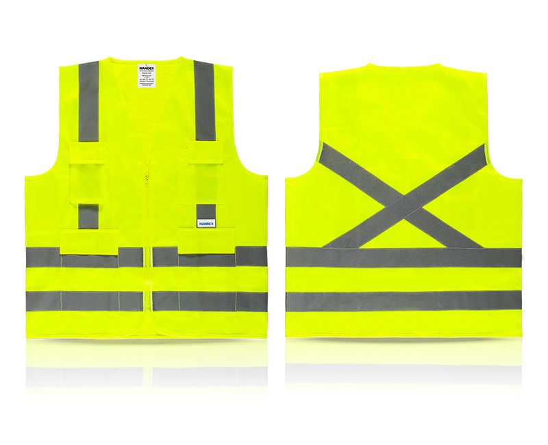 COLETE DE SEGURANÇA REFLETIVO HANDEX - 04 BOLSOS AMARELO
