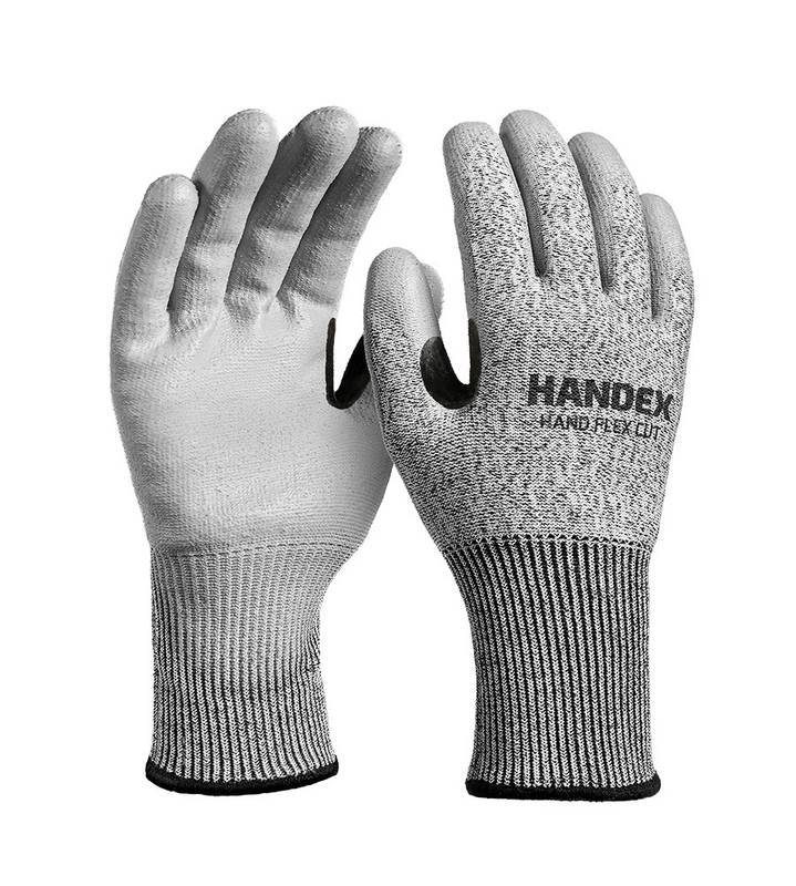 LUVA HANDEX HAND FLEX CUT CINZA CA: 42.254 COM REFORÇO ENTRE POLEGAR E INDICADOR